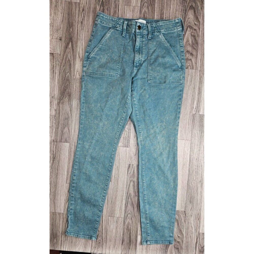 UniversalโThread Sizeโ 6/28 R Pockets High Rise Skinny Green Denim Jeans